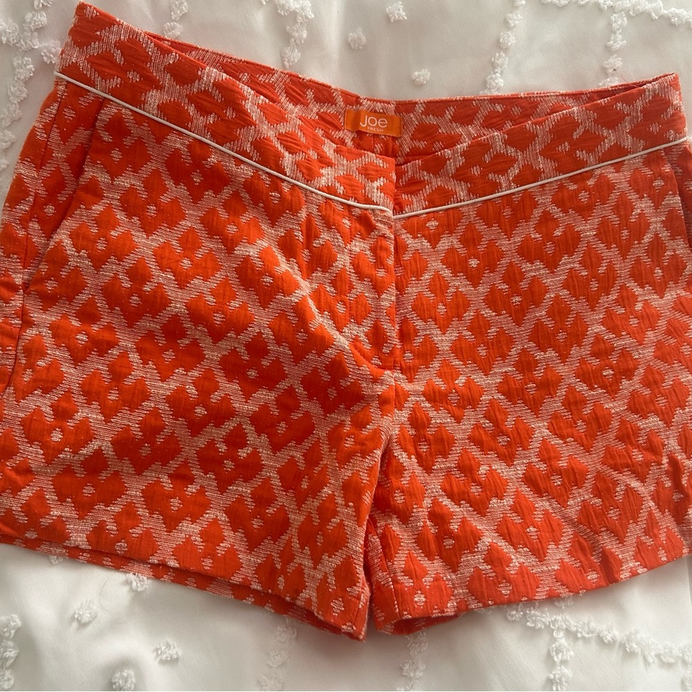 Joe Fresh Orange and White Patterned Shorts